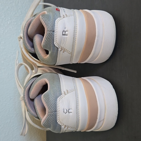 On Running Cloud The Roger Cloudtec Running Shoes White Leather Sneakers Size 10 - Picture 3 of 14